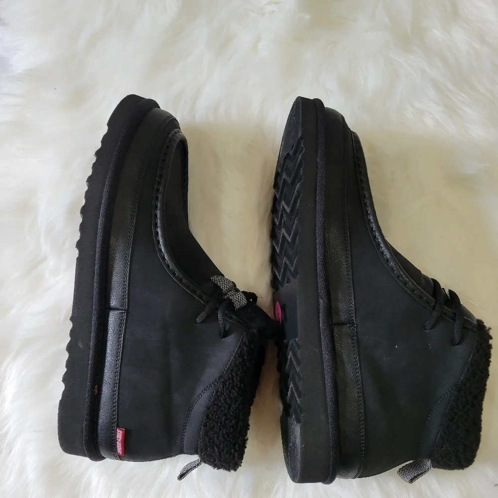 Stacy Adams Black Fur-Lined Boots